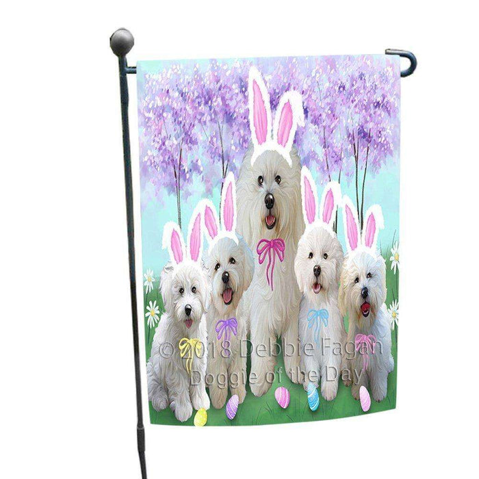 Bichon Frises Dog Easter Holiday Garden Flag GFLG49043