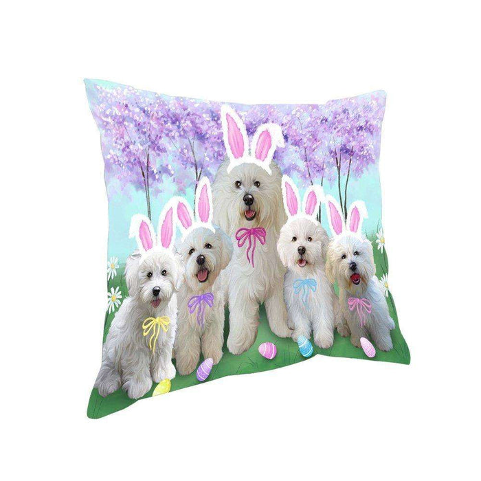Bichon Frises Dog Easter Holiday Pillow PIL52392
