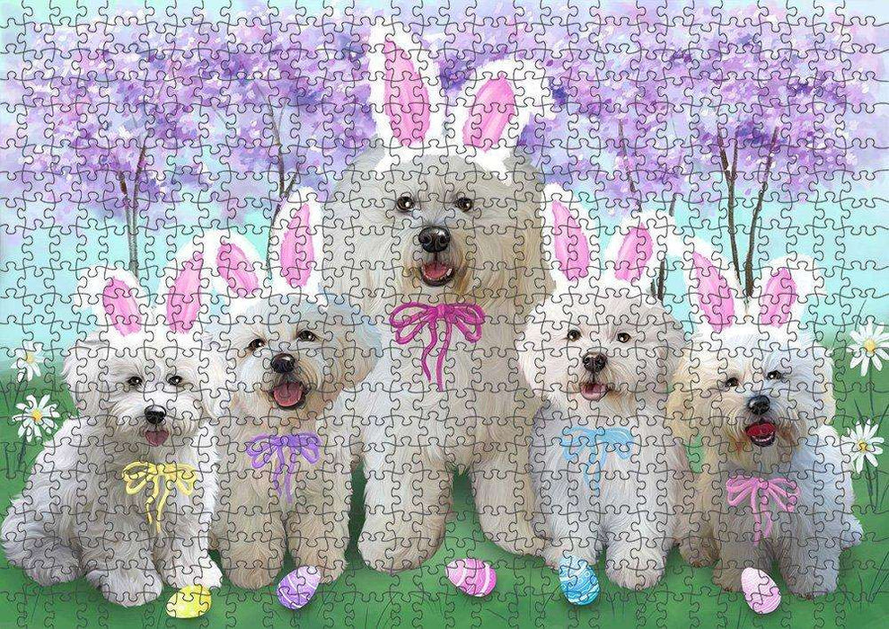 Bichon Frises Dog Easter Holiday Puzzle with Photo Tin PUZL49968