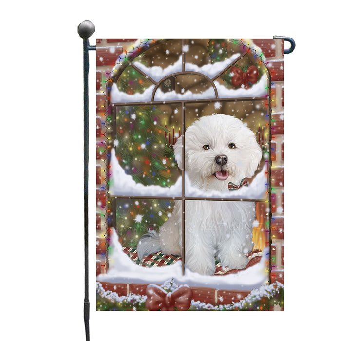 Please come Home for Christmas Bichon Frise Dog Garden Flags Outdoor Decor for Homes and Gardens Double Sided Garden Yard Spring Decorative Vertical Home Flags Garden Porch Lawn Flag for Decorations GFLG68837
