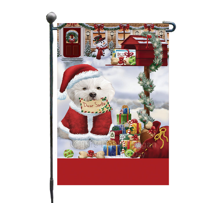 Personalized Happy Holidays Mailbox Bichon Frise Dog Christmas Custom Garden Flags GFLG-DOTD-A59901