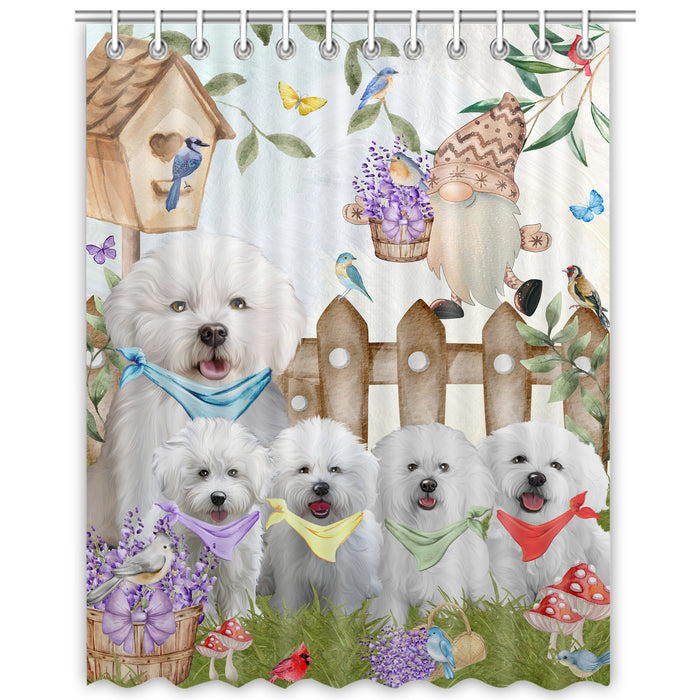 Bichon Frise Shower Curtain, Explore a Variety of Custom Designs, Personalized, Waterproof Bathtub Curtains with Hooks for Bathroom, Gift for Dog and Pet Lovers