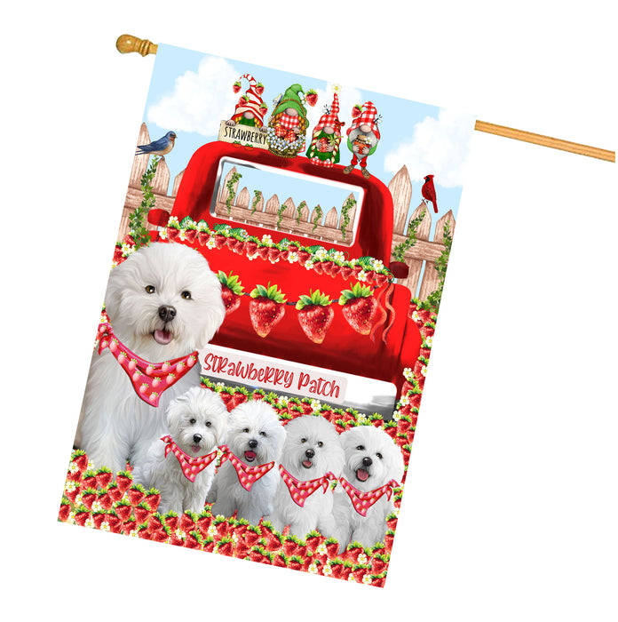 Bichon Frise Dogs House Flag: Explore a Variety of Custom Designs, Double-Sided, Personalized, Weather Resistant, Home Outside Yard Decor, Dog Gift for Pet Lovers
