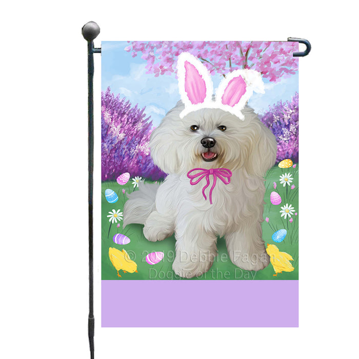 Personalized Easter Holiday Bichon Frise Dog Custom Garden Flags GFLG-DOTD-A58760