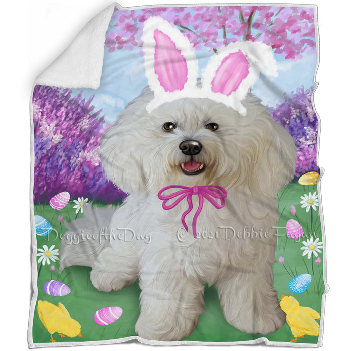 Bichon Frise Dog Easter Holiday Blanket BLNKT57072