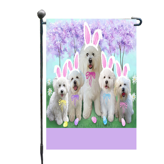 Personalized Easter Holiday Bichon Frise Dogs Custom Garden Flags GFLG-DOTD-A58761