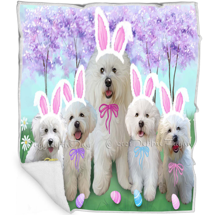 Bichon Frises Dog Easter Holiday Blanket BLNKT57810