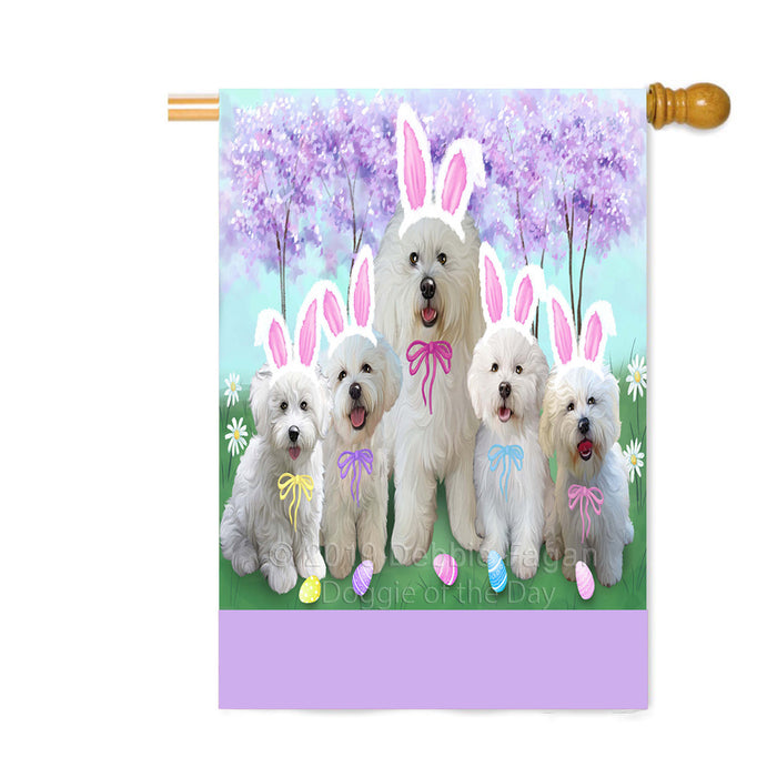 Personalized Easter Holiday Bichon Frise Dogs Custom House Flag FLG-DOTD-A58817