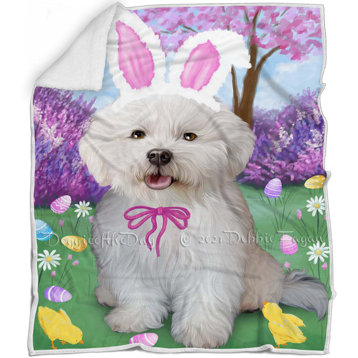 Bichon Frise Dog Easter Holiday Blanket BLNKT57081