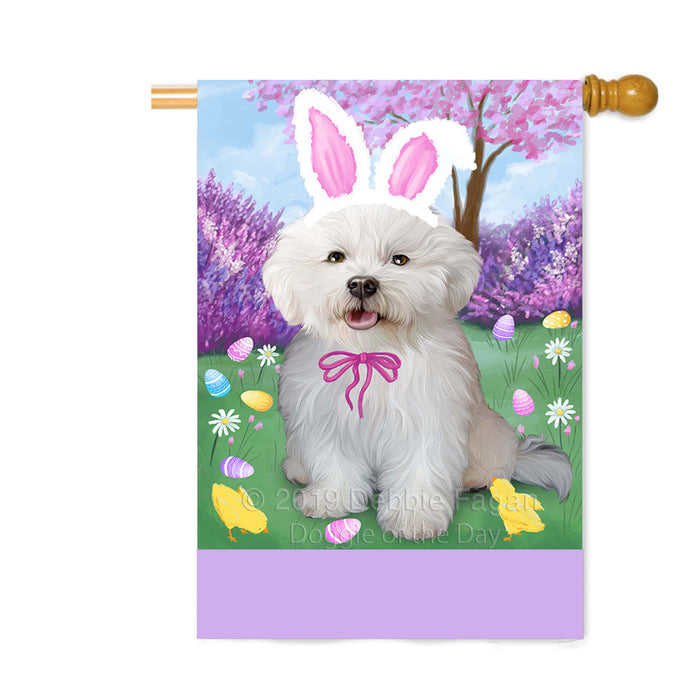 Personalized Easter Holiday Bichon Frise Dog Custom House Flag FLG-DOTD-A58818
