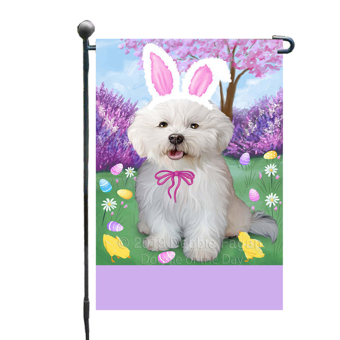 Personalized Easter Holiday Bichon Frise Dog Custom Garden Flags GFLG-DOTD-A58762