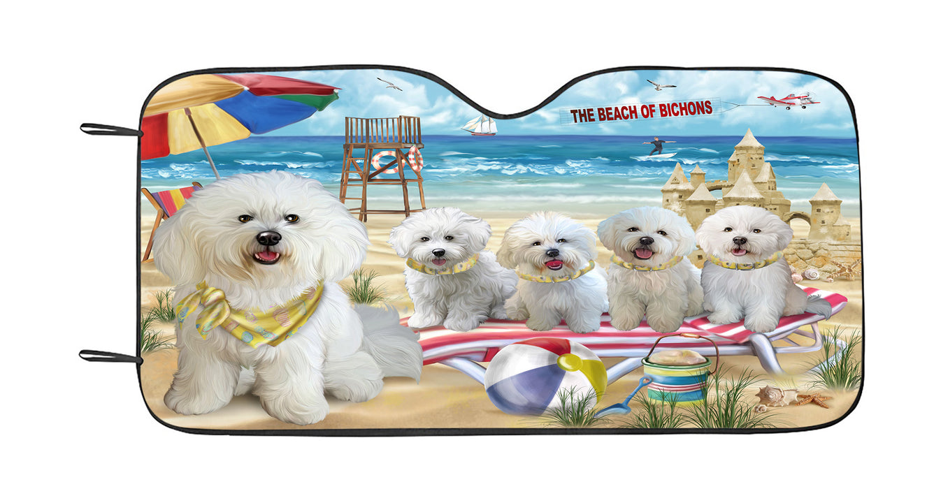 Pet Friendly Beach Bichon Frise Dogs Car Sun Shade