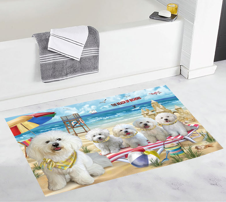 Pet Friendly Beach Bichon Frise Dogs Bath Mat