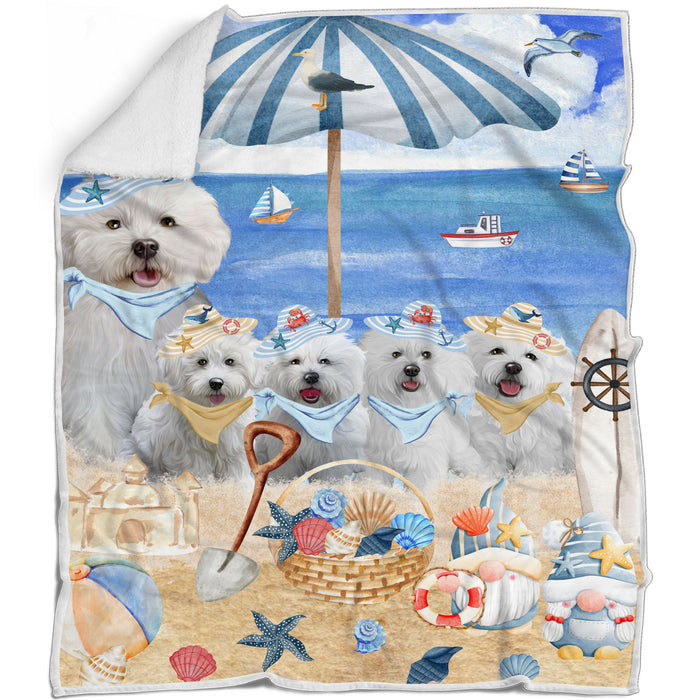 Bichon Frise Blanket: Explore a Variety of Custom Designs, Bed Cozy Woven, Fleece and Sherpa, Personalized Dog Gift for Pet Lovers