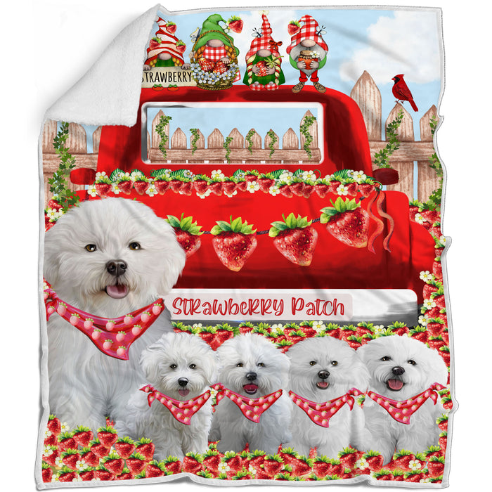 Bichon Frise Blanket: Explore a Variety of Personalized Designs, Bed Cozy Sherpa, Fleece and Woven, Custom Dog Gift for Pet Lovers
