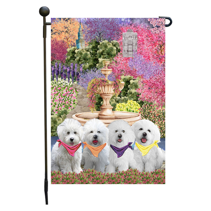 Bichon Frise Dogs Garden Flag: Explore a Variety of Designs, Weather Resistant, Double-Sided, Custom, Personalized, Outside Garden Yard Decor, Flags for Dog and Pet Lovers
