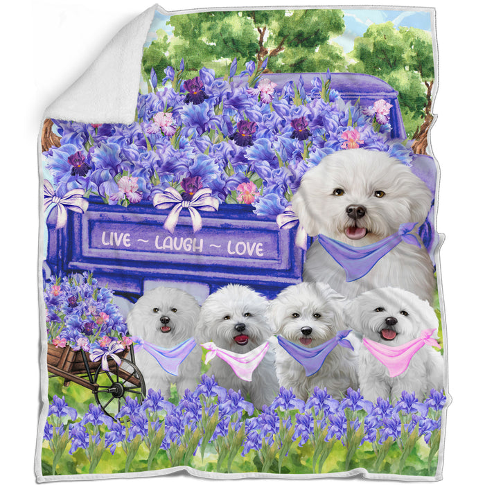 Bichon Frise Blanket: Explore a Variety of Designs, Custom, Personalized, Cozy Sherpa, Fleece and Woven, Dog Gift for Pet Lovers