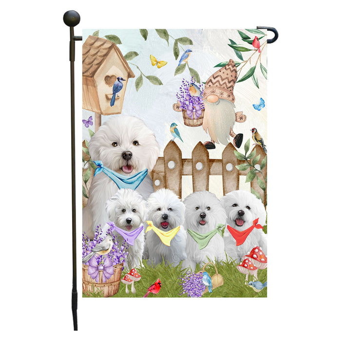 Bichon Frise Dogs Garden Flag: Explore a Variety of Designs, Custom, Personalized, Weather Resistant, Double-Sided, Outdoor Garden Yard Decor for Dog and Pet Lovers