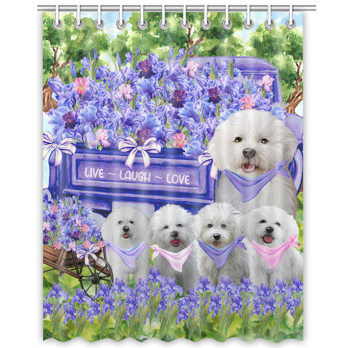 Bichon Frise Shower Curtain, Explore a Variety of Personalized Designs, Custom, Waterproof Bathtub Curtains with Hooks for Bathroom, Dog Gift for Pet Lovers