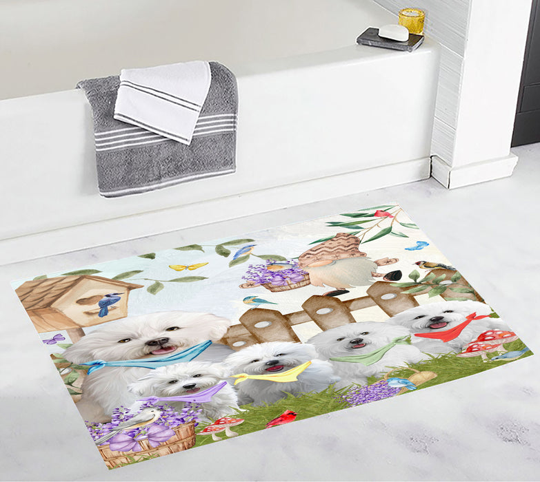 Bichon Frise Bath Mat: Explore a Variety of Designs, Custom, Personalized, Non-Slip Bathroom Floor Rug Mats, Gift for Dog and Pet Lovers
