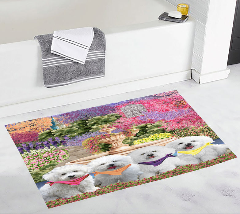 Bichon Frise Anti-Slip Bath Mat, Explore a Variety of Designs, Soft and Absorbent Bathroom Rug Mats, Personalized, Custom, Dog and Pet Lovers Gift