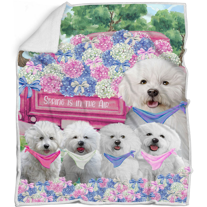Bichon Frise Blanket: Explore a Variety of Designs, Personalized, Custom Bed Blankets, Cozy Sherpa, Fleece and Woven, Dog Gift for Pet Lovers