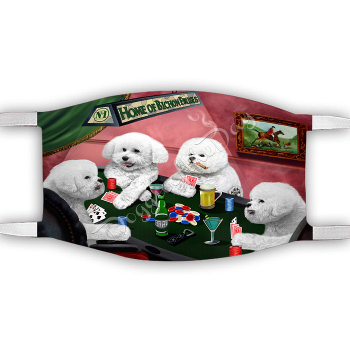 Home of Bichon Frise Dogs Playing Poker Face Mask FM49768