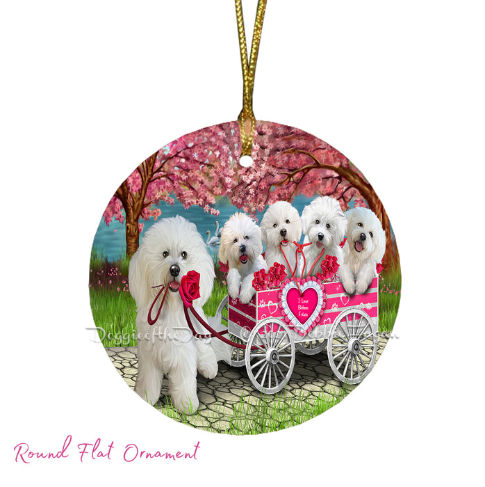 Mother's Day Gift Basket Bichon Frise Dogs Blanket, Pillow, Coasters, Magnet, Coffee Mug and Ornament