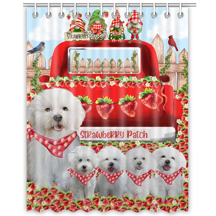 Bichon Frise Shower Curtain: Explore a Variety of Designs, Personalized, Custom, Waterproof Bathtub Curtains for Bathroom Decor with Hooks, Pet Gift for Dog Lovers