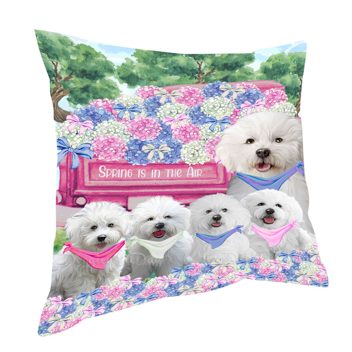 Bichon Frise Pillow, Explore a Variety of Personalized Designs, Custom, Throw Pillows Cushion for Sofa Couch Bed, Dog Gift for Pet Lovers