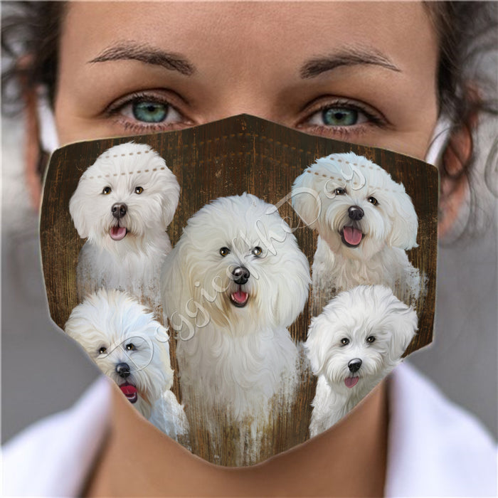 Rustic Bichon Frise Dogs Face Mask FM50029