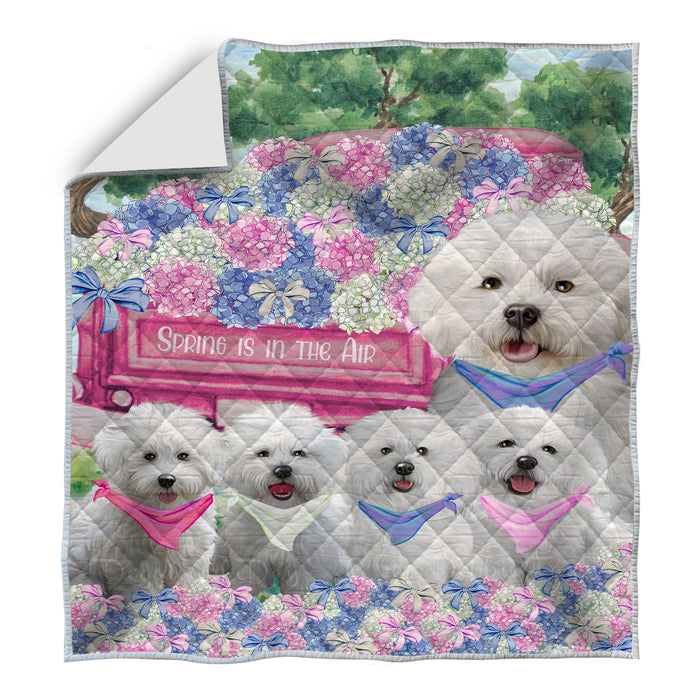 Bichon Frise Quilt: Explore a Variety of Personalized Designs, Custom, Bedding Coverlet Quilted, Pet and Dog Lovers Gift