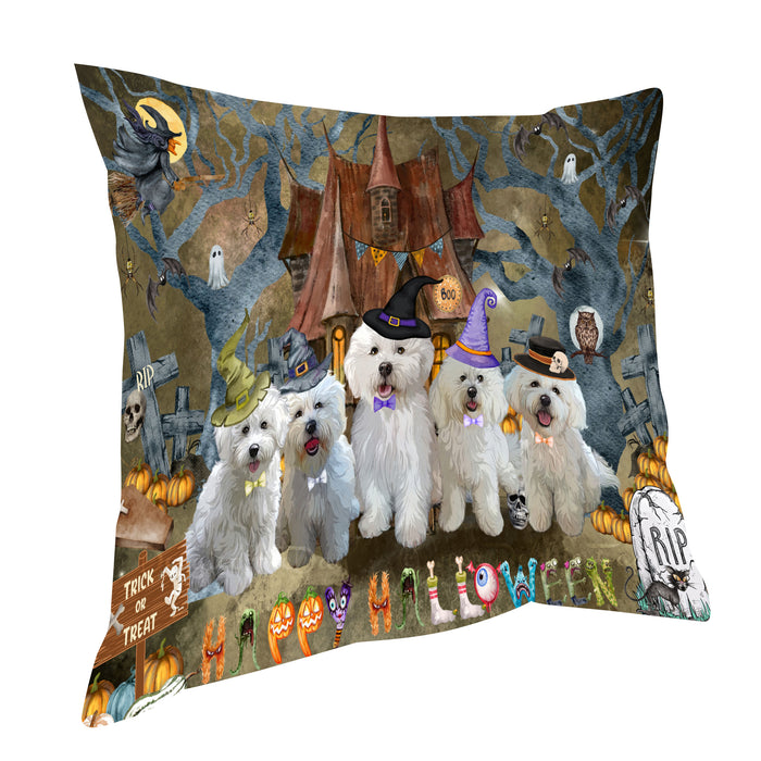 Bichon Frise Pillow: Cushion for Sofa Couch Bed Throw Pillows, Personalized, Explore a Variety of Designs, Custom, Pet and Dog Lovers Gift