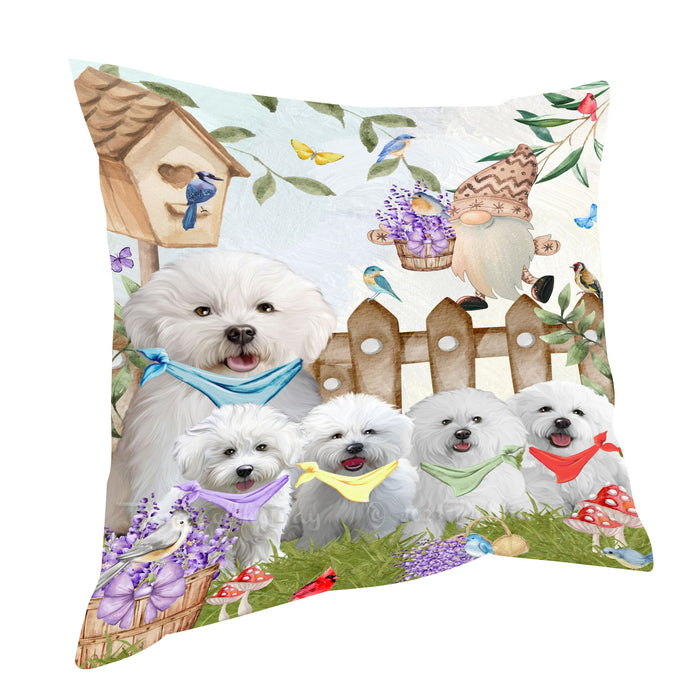 Bichon Frise Throw Pillow: Explore a Variety of Designs, Cushion Pillows for Sofa Couch Bed, Personalized, Custom, Dog Lover's Gifts
