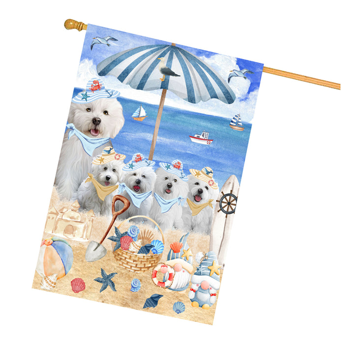 Bichon Frise Dogs House Flag, Double-Sided Home Outside Yard Decor, Explore a Variety of Designs, Custom, Weather Resistant, Personalized, Gift for Dog and Pet Lovers