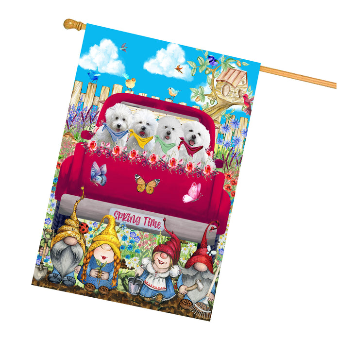 Bichon Frise Dogs House Flag: Explore a Variety of Designs, Custom, Weather Resistant, Personalized, Double-Sided, Home Outside Yard Decor, Dog Gift for Pet Lovers