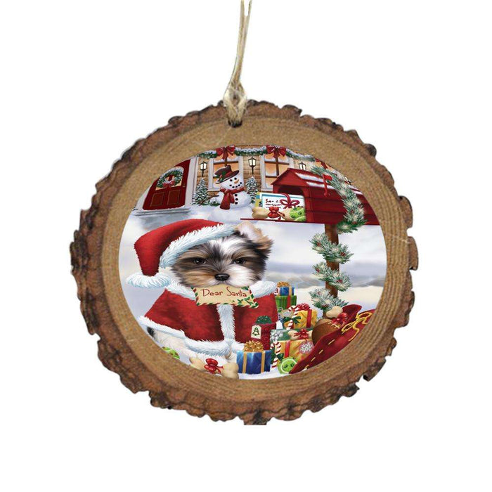Biewer Dog Dear Santa Letter Christmas Holiday Mailbox Wooden Christmas Ornament WOR49014