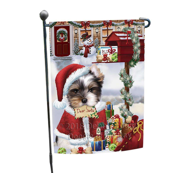 Biewer Terrier Dog Dear Santa Letter Christmas Holiday Mailbox Garden Flag GFLG53586