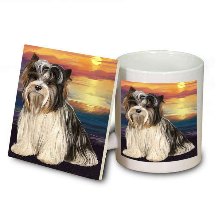 Biewer Terrier Dog Mug and Coaster Set MUC51722