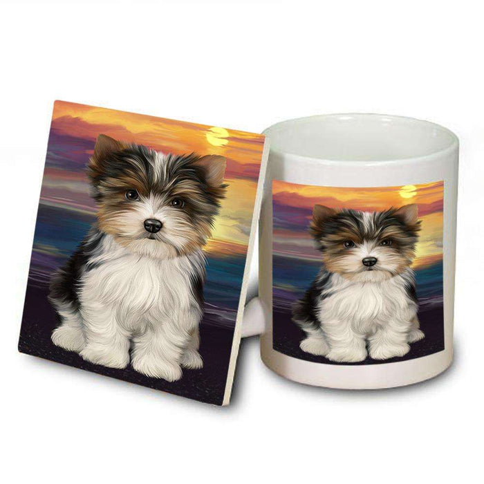 Biewer Terrier Dog Mug and Coaster Set MUC51724