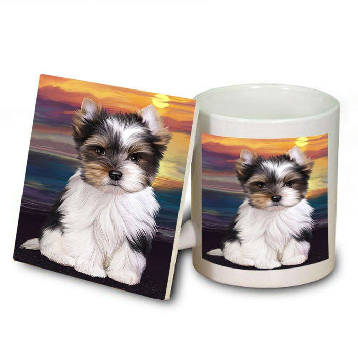 Biewer Terrier Dog Mug and Coaster Set MUC51725