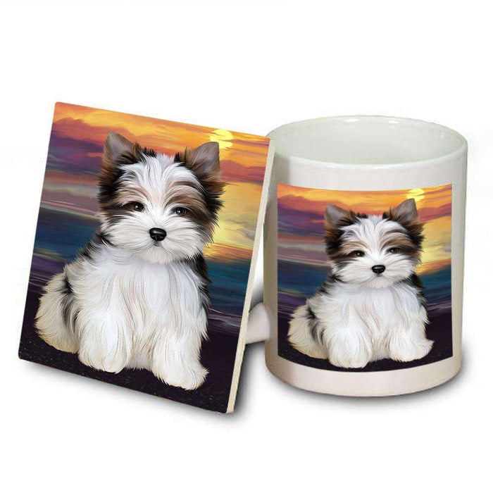 Biewer Terrier Dog Mug and Coaster Set MUC51726