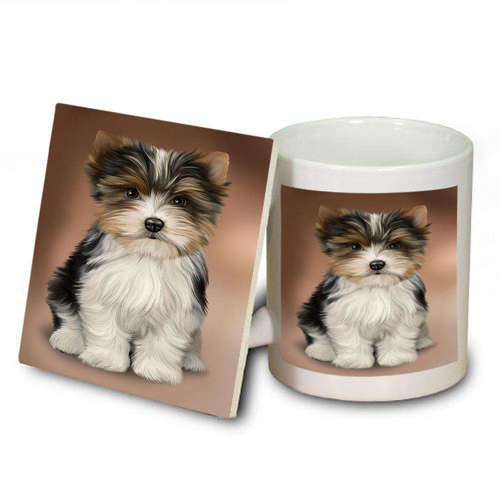 Biewer Terrier Dog Mug and Coaster Set MUC51727