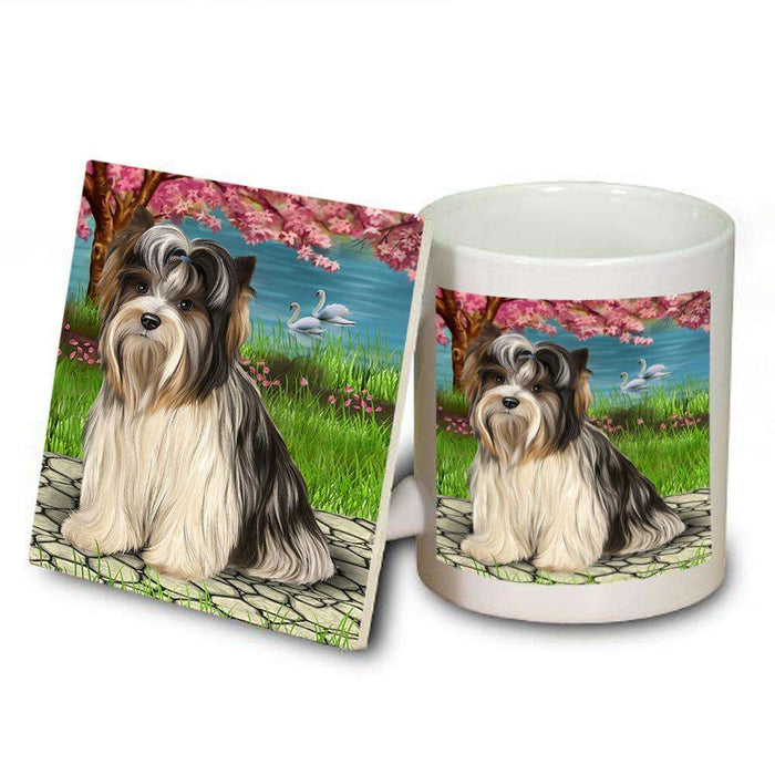 Biewer Terrier Dog Mug and Coaster Set MUC51728