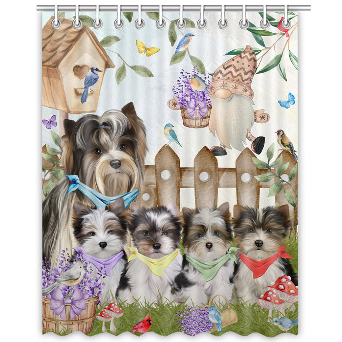 Biewer Terrier Shower Curtain: Explore a Variety of Designs, Custom, Personalized, Waterproof Bathtub Curtains for Bathroom with Hooks, Gift for Dog and Pet Lovers