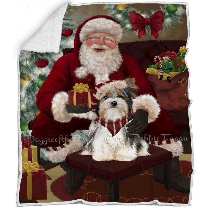 Santa's Christmas Surprise Biewer Dog Blanket BLNKT142103