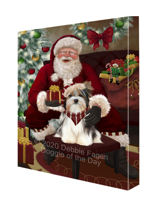 Santa I've Been Good Biewer Dog Canvas Print Wall Art Décor CVS148373