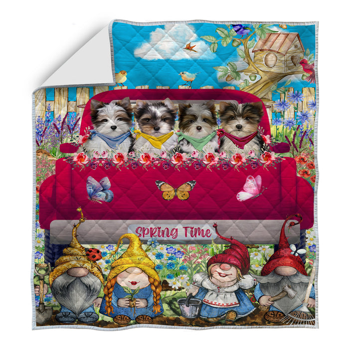 Biewer Terrier Quilt: Explore a Variety of Custom Designs, Personalized, Bedding Coverlet Quilted, Gift for Dog and Pet Lovers