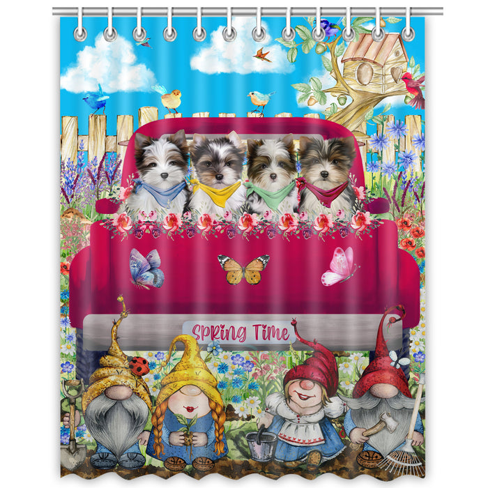Biewer Terrier Shower Curtain: Explore a Variety of Designs, Halloween Bathtub Curtains for Bathroom with Hooks, Personalized, Custom, Gift for Pet and Dog Lovers