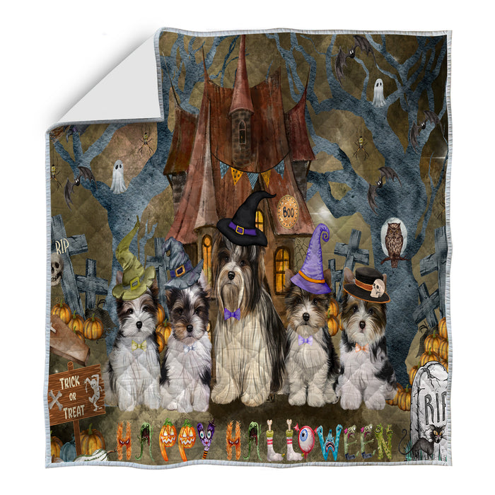 Biewer Terrier Bedspread Quilt, Bedding Coverlet Quilted, Explore a Variety of Designs, Personalized, Custom, Dog Gift for Pet Lovers